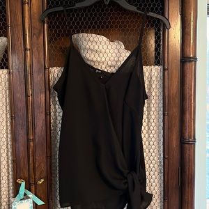 Gibson from Nordstrom black tie tank top blouse size medium
